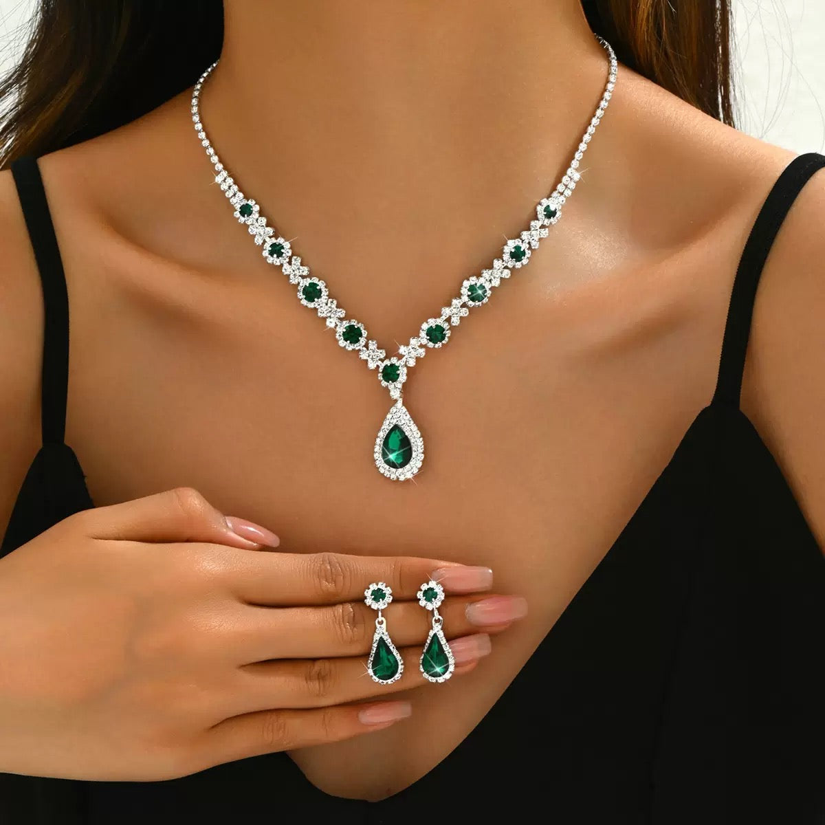 Sapphira Necklace Set | Sterling Silver
